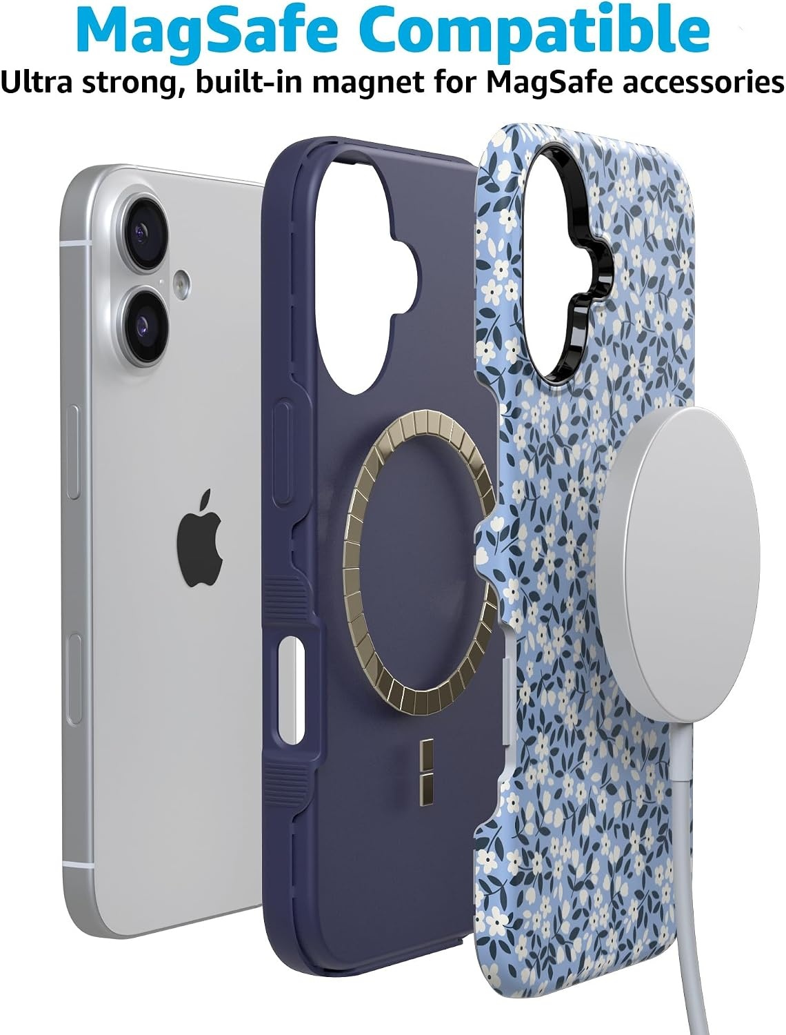 image:imageCasely iPhone 17 Case  Kiwi Kiss  Matcha Green Shimmer  Bold Protective Design  MagSafe Compatible DesignCottagecore  Picking Daisies