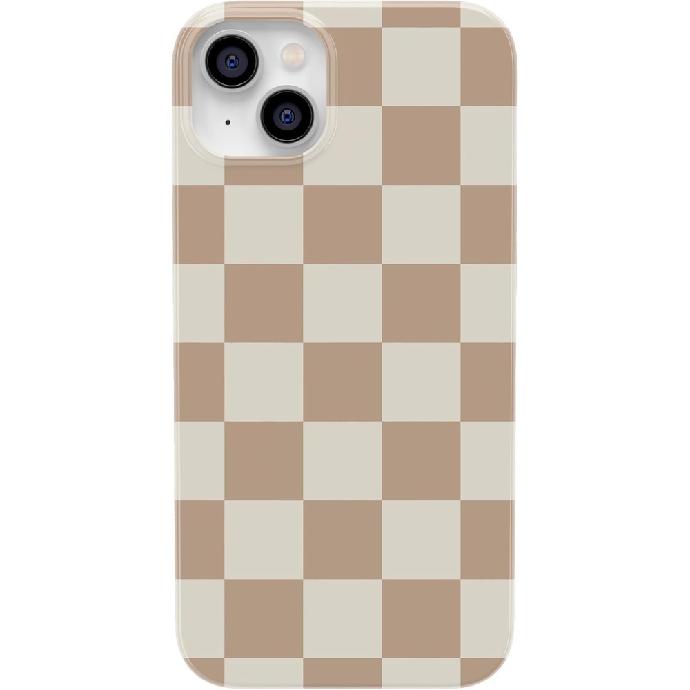 image:imageCasely iPhone 14 Case  Dream Garden  Cottagecore  Compatible with MagSafe  Classic Ultra Slim DesignFit Check  Neutral Checkerboard Checkered