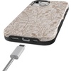 image:imageCasely iPhone 15 Plus Case  Into the Wild  White Snow Leopard  Bold Protective Design  MagSafe Compatible DesignBeige Garden  Neutral Floral