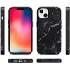 image:imageCasely iPhone 15 Plus Case  Into the Wild  White Snow Leopard  Bold Protective Design  MagSafe Compatible DesignBlack Marble