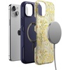 image:imageCasely iPhone 15 Plus Case  Into the Wild  White Snow Leopard  Bold Protective Design  MagSafe Compatible DesignBoho Blooms  Golden Floral