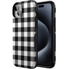 image:imageCasely iPhone 15 Plus Case  Into the Wild  White Snow Leopard  Bold Protective Design  MagSafe Compatible DesignCheck Me Out  Checkerboard