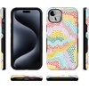 image:imageCasely iPhone 15 Plus Case  Into the Wild  White Snow Leopard  Bold Protective Design  MagSafe Compatible DesignColor Me Happy  Pattern Colorblock