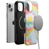 image:imageCasely iPhone 15 Plus Case  Into the Wild  White Snow Leopard  Bold Protective Design  MagSafe Compatible DesignColor Me Happy  Pattern Colorblock