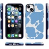 image:imageCasely iPhone 15 Plus Case  Into the Wild  White Snow Leopard  Bold Protective Design  MagSafe Compatible DesignCurrent MOOd  Light Blue Cow Print