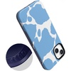image:imageCasely iPhone 15 Plus Case  Into the Wild  White Snow Leopard  Bold Protective Design  MagSafe Compatible DesignCurrent MOOd  Light Blue Cow Print