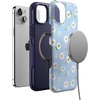 image:imageCasely iPhone 15 Plus Case  Into the Wild  White Snow Leopard  Bold Protective Design  MagSafe Compatible DesignDaisy Daydream  Baby Blue Floral