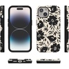 image:imageCasely iPhone 15 Plus Case  Into the Wild  White Snow Leopard  Bold Protective Design  MagSafe Compatible DesignDark Fantasy  Contrast Floral