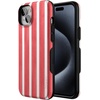 image:imageCasely iPhone 15 Plus Case  Into the Wild  White Snow Leopard  Bold Protective Design  MagSafe Compatible DesignEast Coast Summer  Red Stripes