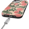 image:imageCasely iPhone 15 Plus Case  Into the Wild  White Snow Leopard  Bold Protective Design  MagSafe Compatible DesignFeeling Peachy  Blush Vines