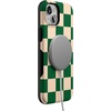 image:imageCasely iPhone 15 Plus Case  Into the Wild  White Snow Leopard  Bold Protective Design  MagSafe Compatible DesignFit Check  Green Checkerboard