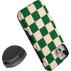 image:imageCasely iPhone 15 Plus Case  Into the Wild  White Snow Leopard  Bold Protective Design  MagSafe Compatible DesignFit Check  Green Checkerboard
