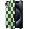 image:imageCasely iPhone 15 Plus Case  Into the Wild  White Snow Leopard  Bold Protective Design  MagSafe Compatible DesignFit Check  Green Checkerboard