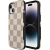 image:imageCasely iPhone 15 Plus Case  Into the Wild  White Snow Leopard  Bold Protective Design  MagSafe Compatible DesignFit Check  Neutral Checkerboard