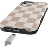 image:imageCasely iPhone 15 Plus Case  Into the Wild  White Snow Leopard  Bold Protective Design  MagSafe Compatible DesignFit Check  Neutral Checkerboard