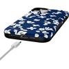 image:imageCasely iPhone 15 Plus Case  Into the Wild  White Snow Leopard  Bold Protective Design  MagSafe Compatible DesignFloral Forest  Navy Cherry Blossom