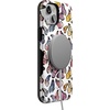 image:imageCasely iPhone 15 Plus Case  Into the Wild  White Snow Leopard  Bold Protective Design  MagSafe Compatible DesignFree Spirit  Rainbow Butterfly