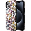 image:imageCasely iPhone 15 Plus Case  Into the Wild  White Snow Leopard  Bold Protective Design  MagSafe Compatible DesignFree Spirit  Rainbow Butterfly