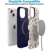 image:imageCasely iPhone 15 Plus Case  Into the Wild  White Snow Leopard  Bold Protective Design  MagSafe Compatible DesignGarden Party  Mushroom Floral