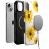 image:imageCasely iPhone 15 Plus Case  Into the Wild  White Snow Leopard  Bold Protective Design  MagSafe Compatible DesignGolden Garden  Yellow Sunflower