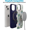image:imageCasely iPhone 15 Plus Case  Into the Wild  White Snow Leopard  Bold Protective Design  MagSafe Compatible DesignHanging Around  Potted Plants Floral
