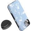 image:imageCasely iPhone 15 Plus Case  Into the Wild  White Snow Leopard  Bold Protective Design  MagSafe Compatible DesignLight Blue Skies  Marble Clouds