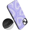 image:imageCasely iPhone 15 Plus Case  Into the Wild  White Snow Leopard  Bold Protective Design  MagSafe Compatible DesignLove Song  Lavender Heart
