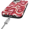 image:imageCasely iPhone 15 Plus Case  Into the Wild  White Snow Leopard  Bold Protective Design  MagSafe Compatible DesignLove Song Remix  Ombre Hearts