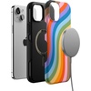 image:imageCasely iPhone 15 Plus Case  Into the Wild  White Snow Leopard  Bold Protective Design  MagSafe Compatible DesignLove for All  Rainbow Pride