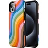image:imageCasely iPhone 15 Plus Case  Into the Wild  White Snow Leopard  Bold Protective Design  MagSafe Compatible DesignLove for All  Rainbow Pride