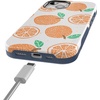 image:imageCasely iPhone 15 Plus Case  Into the Wild  White Snow Leopard  Bold Protective Design  MagSafe Compatible DesignMain Squeeze  Orange Stamped