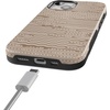 image:imageCasely iPhone 15 Plus Case  Into the Wild  White Snow Leopard  Bold Protective Design  MagSafe Compatible DesignMocha Ripple  Brown Waves Case
