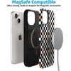 image:imageCasely iPhone 15 Plus Case  Into the Wild  White Snow Leopard  Bold Protective Design  MagSafe Compatible DesignOld Skool  Retro Checkerboard