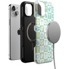 image:imageCasely iPhone 15 Plus Case  Into the Wild  White Snow Leopard  Bold Protective Design  MagSafe Compatible DesignPura Vida  Coastal Checkers