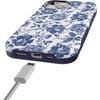 image:imageCasely iPhone 15 Plus Case  Into the Wild  White Snow Leopard  Bold Protective Design  MagSafe Compatible DesignRose to Fame  Blue  White Rose Floral
