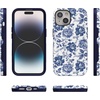 image:imageCasely iPhone 15 Plus Case  Into the Wild  White Snow Leopard  Bold Protective Design  MagSafe Compatible DesignRose to Fame  Blue  White Rose Floral