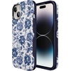 image:imageCasely iPhone 15 Plus Case  Into the Wild  White Snow Leopard  Bold Protective Design  MagSafe Compatible DesignRose to Fame  Blue  White Rose Floral
