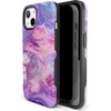 image:imageCasely iPhone 15 Plus Case  Into the Wild  White Snow Leopard  Bold Protective Design  MagSafe Compatible DesignTie Dying Over You Purple Marble