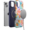 image:imageCasely iPhone 15 Plus Case  Into the Wild  White Snow Leopard  Bold Protective Design  MagSafe Compatible DesignTropical Heat  Beachy Collage