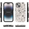 image:imageCasely iPhone 15 Plus Case  Into the Wild  White Snow Leopard  Bold Protective Design  MagSafe Compatible DesignWere All Human  Minimal Face Art