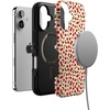 image:imageCasely iPhone 16 Case  The Boyfriend Collection  Forest Green  Bold Protective Design  Compatible with MagSafeCherry on Top  Red Cherries Floral