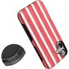 image:imageCasely iPhone 16 Case  The Boyfriend Collection  Forest Green  Bold Protective Design  Compatible with MagSafeEast Coast Summer  Red Stripes