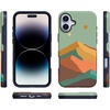 image:imageCasely iPhone 16 Case  The Boyfriend Collection  Forest Green  Bold Protective Design  Compatible with MagSafeEndless Peaks  Colorblock Mountain