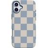 image:imageCasely iPhone 16 Case  The Boyfriend Collection  Forest Green  Bold Protective Design  Compatible with MagSafeFit Check  Light Blue Checkerboard