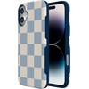 image:imageCasely iPhone 16 Case  The Boyfriend Collection  Forest Green  Bold Protective Design  Compatible with MagSafeFit Check  Light Blue Checkerboard