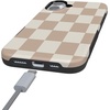 image:imageCasely iPhone 16 Case  The Boyfriend Collection  Forest Green  Bold Protective Design  Compatible with MagSafeFit Check  Neutral Checkerboard Checkered