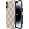 image:imageCasely iPhone 16 Case  The Boyfriend Collection  Forest Green  Bold Protective Design  Compatible with MagSafeFit Check  Neutral Checkerboard Checkered