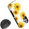 image:imageCasely iPhone 16 Case  The Boyfriend Collection  Forest Green  Bold Protective Design  Compatible with MagSafeGolden Garden  Yellow Sunflower Floral