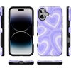 image:imageCasely iPhone 16 Case  The Boyfriend Collection  Forest Green  Bold Protective Design  Compatible with MagSafeLove Song  Lavender Heart