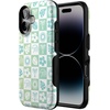 image:imageCasely iPhone 16 Case  The Boyfriend Collection  Forest Green  Bold Protective Design  Compatible with MagSafePura Vida  Coastal Checkers